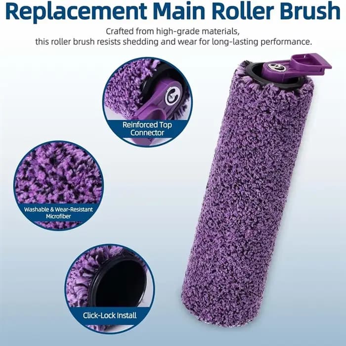 A89Z rouleau de brosse de remplacement de vadrouille 3 en 1 pour capteur de vapeur pour Shark SD200 SD201 SD201C SD201Q