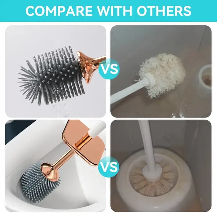 Ensemble de brosses de toilette en Silicone
