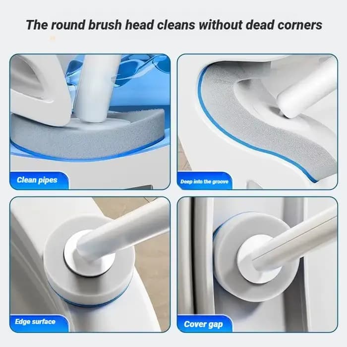 JOYBOS Brosse de toilette murale jetable avec support intégré et têtes