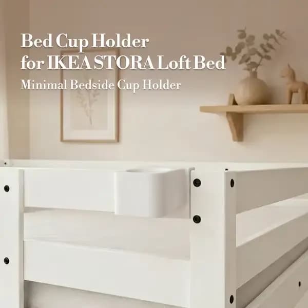 Support de tasse de chevet compatible avec le lit mezzanine IKEA STORA