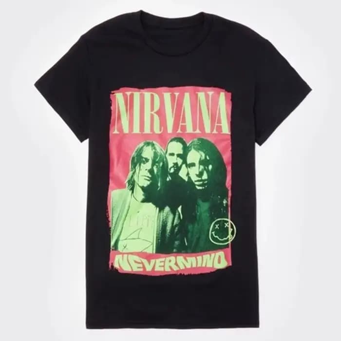 T-Shirt classique avec Logo rouge du groupe de Rock Nirvana, 100% coton, t-shirt graphique pour hommes et femmes, Streetwear d'été