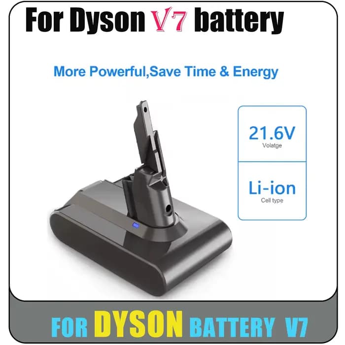 Batterie rechargeable Li-lon 21.6V 28000mAh pour aspirateur Dyson V7