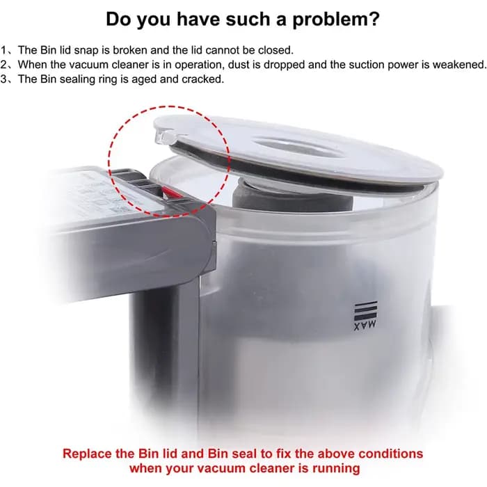 Couvercle de bac à poussière pour aspirateur Dyson V7