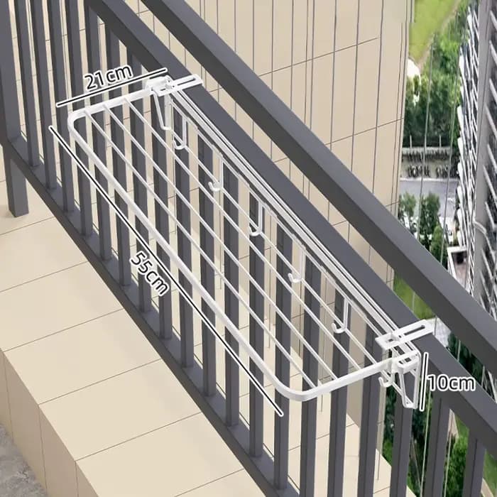 Étendoir à linge pour balustrade de balcon