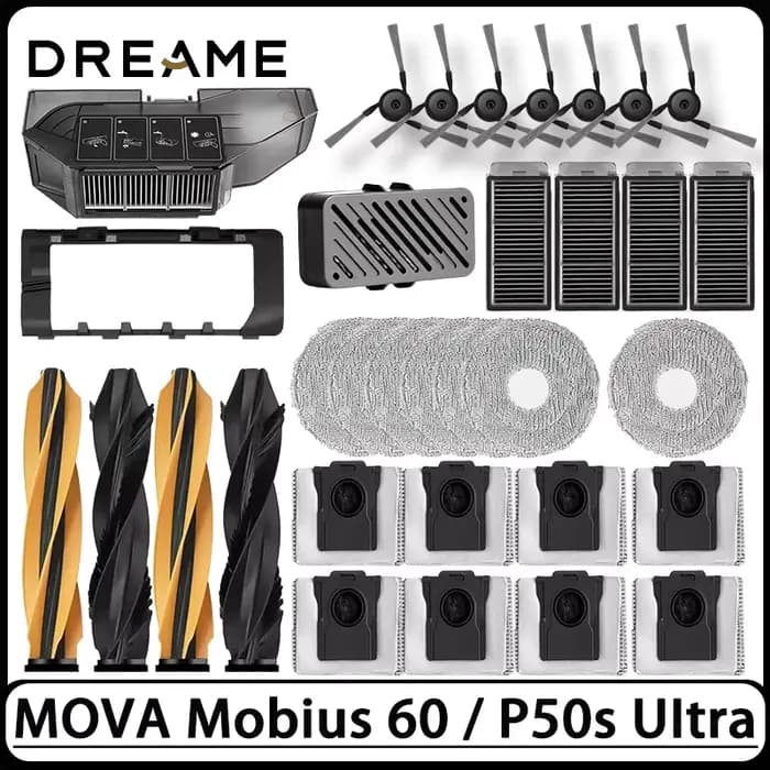Pour aspirateur MOVA Mobius 60 P50s Ultra : Ensemble complet d'accessoires