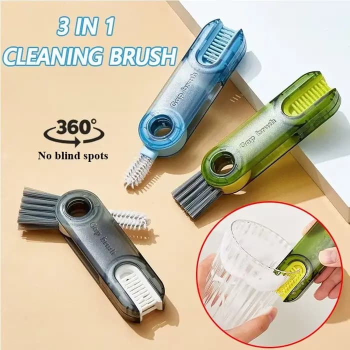 Brosse de nettoyage de couvercle de bouteille d'eau de lait 3 en 1