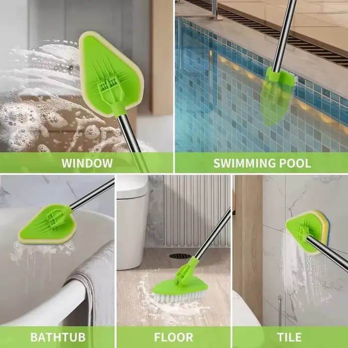 Brosse de Sol Multifonctionnelle Rétractable, Triangulaire, pour la Famille