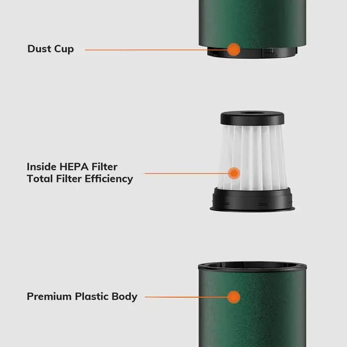 Mini aspirateur portable sans fil avec 3 têtes d'aspiration