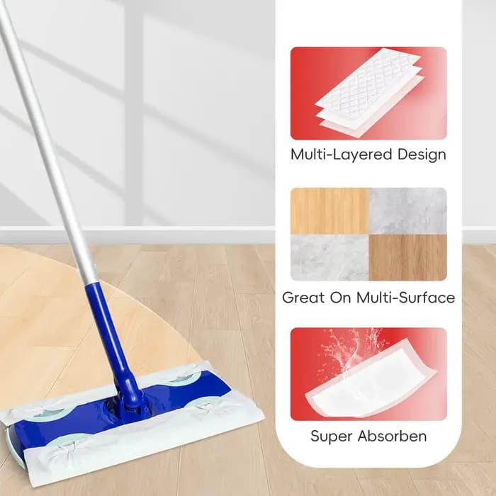 Tampons de vadrouille jetables pour vadrouille Swiffer
