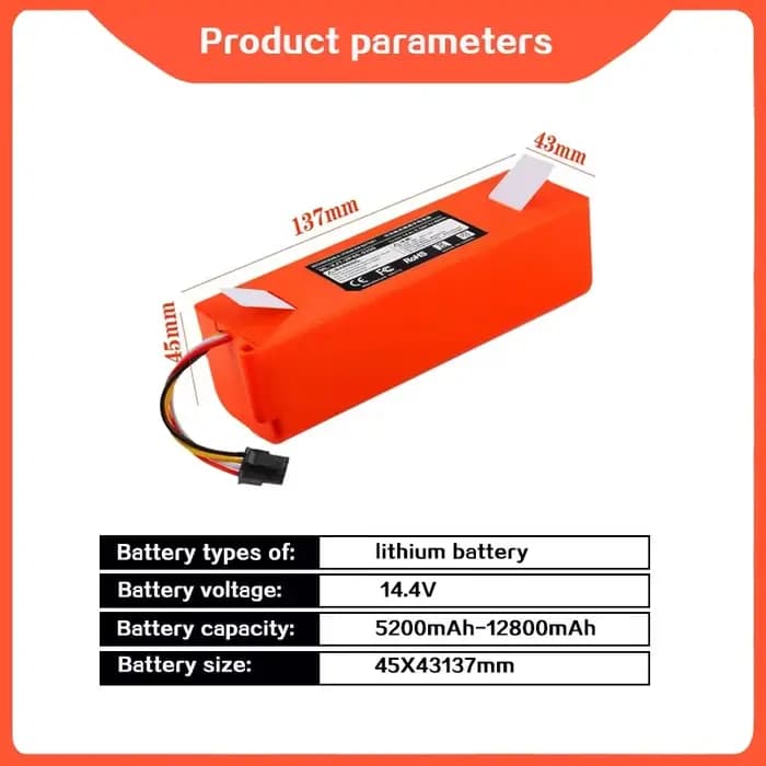 Batterie de remplacement pour aspirateur robot Xiaomi Roborock S55 S60 S65 S50 S51 S5 MAX S6