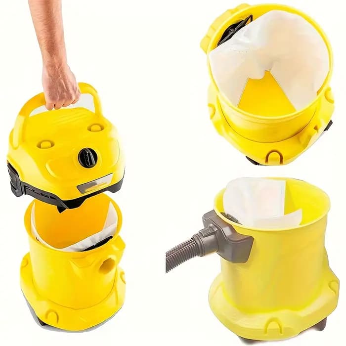 Paquet de 10 sacs à vide KFI 357 pour Karcher WD2 Plus/WD3/SE4001 - Filtres lavables haute efficacité