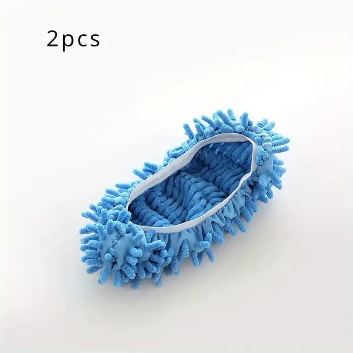 2 paires de chaussons serpillères en microfibre