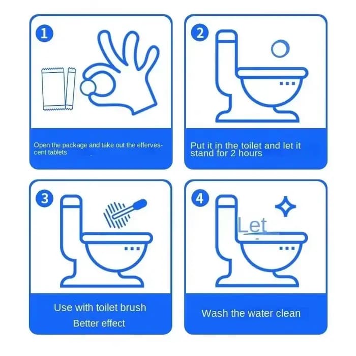 Tablettes effervescentes pour le nettoyage des toilettes