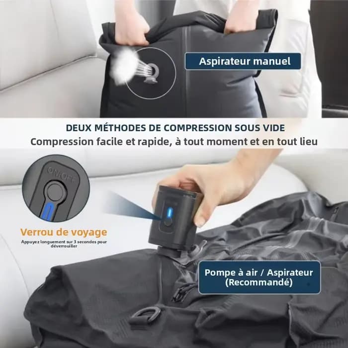 Sacs de compression sous vide pour bagages de voyage