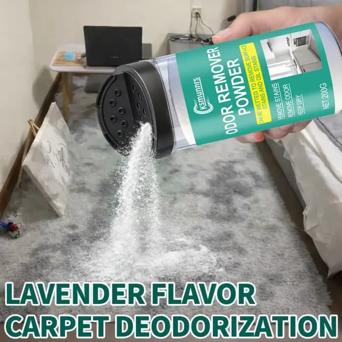 Poudre nettoyante et désinfectante pour tapis domestiques