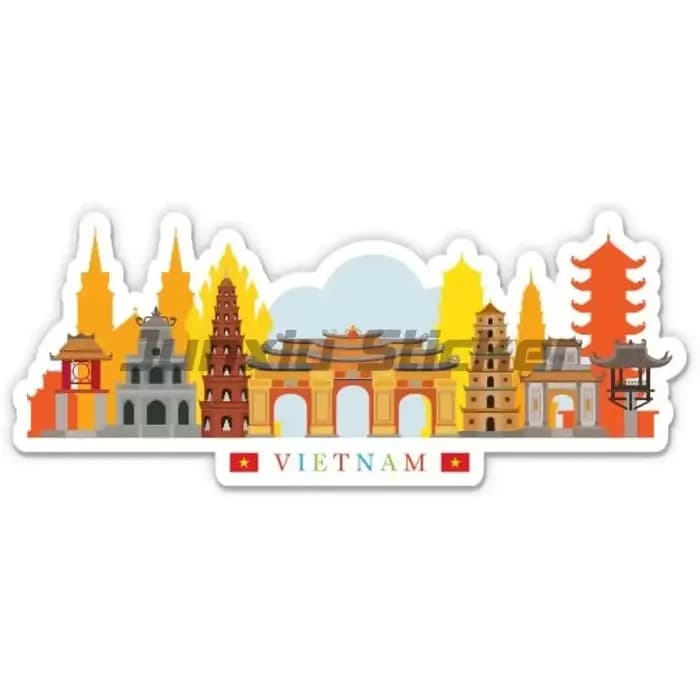 Autocollant drapeau du Vietnam pour décoration, vitre de voiture, mur, chambre, camion, casque, course, accessoires