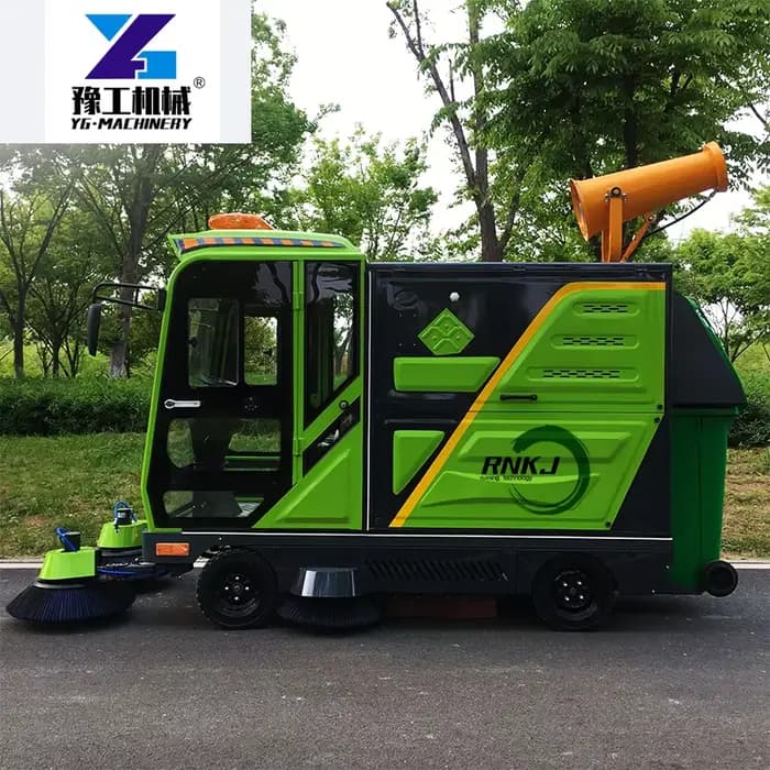 YG Nouveau type de balayeuse électrique autoportée avec fonction d'aspiration