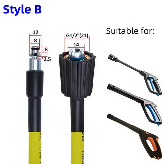 Tuyau de nettoyage haute pression 10-20m pour lave-auto