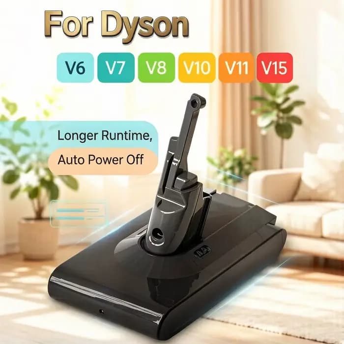 Batterie de remplacement 100% neuve pour aspirateur sans fil Dyson V8 21.6V 12800mAh