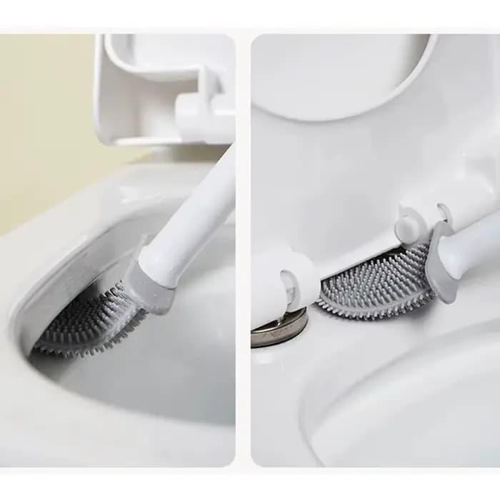 Brosse de toilette anti-fuite d'eau avec base en Silicone