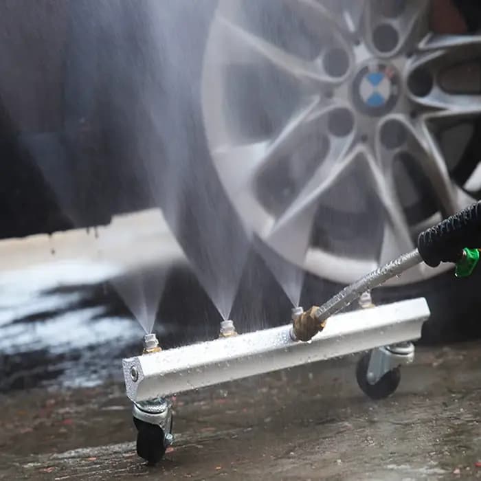 Nettoyeur de sols haute pression, brosse d'extension de 16 pouces et brosse à angle de 45 degrés, puissance de 4000 psi pour un nettoyage efficace