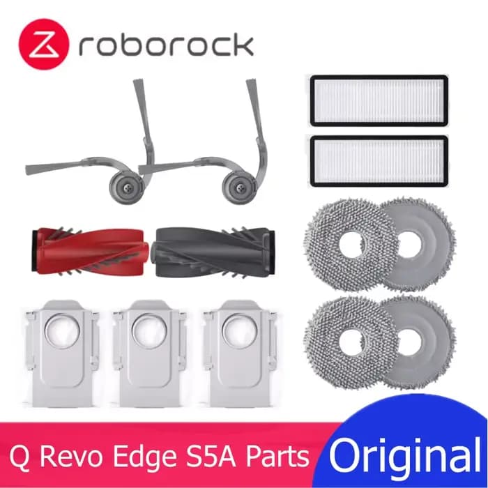 Roborock Q Revo Edge S5A accessoire d'origine filtre DuoDivide brosse principale/latérale vadrouille sac à poussière Robot aspirateur pièces en option