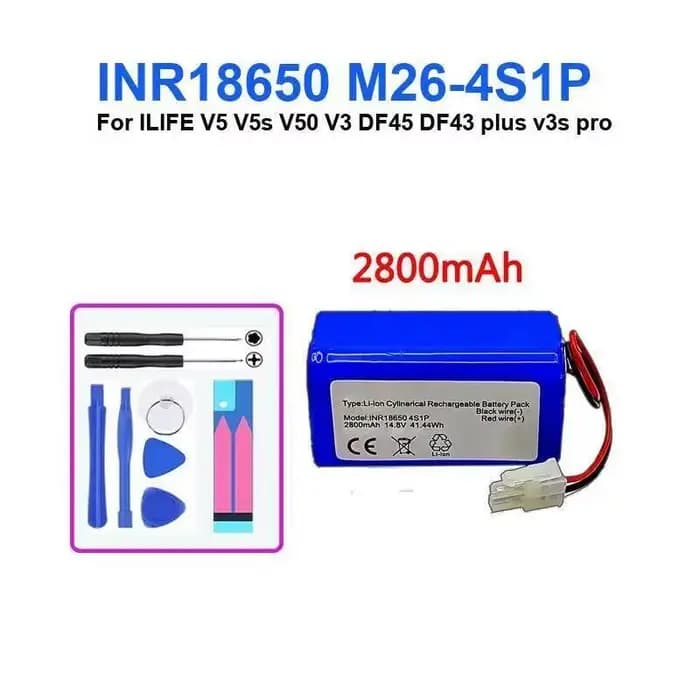 Batterie pour Robot de nettoyage INR18650 M26-4S1P 2800Mah pour aspirateur Ilife V5 V5s V50 V3 DF45 DF43 Plus V3s Pro