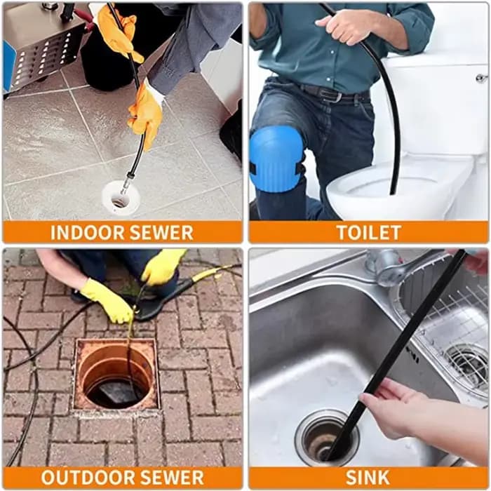Tuyau de nettoyage de canalisations d'égouts haute pression 2~40M 3800psi avec buse pour Lavor