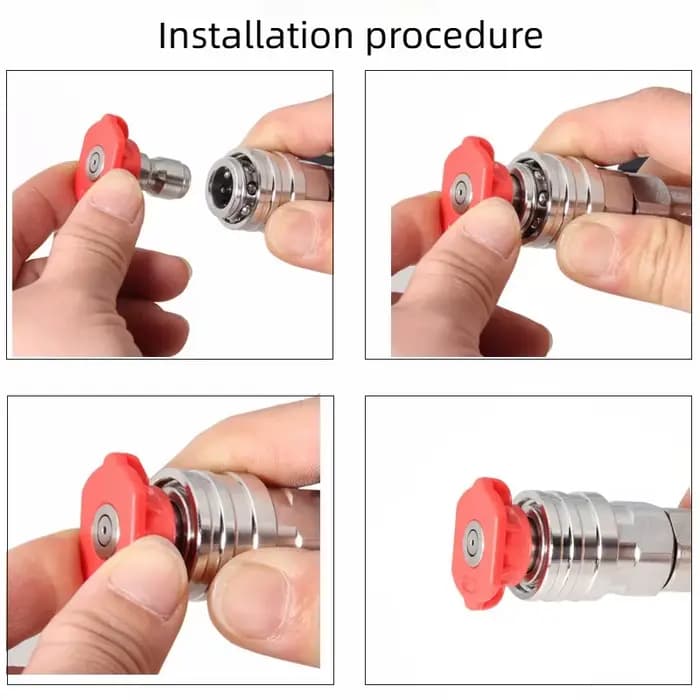 Adaptateur pour nettoyeur haute pression Nilfisk KEW - Connexion rapide en acier inoxydable 1/4" pour canon à mousse et buses