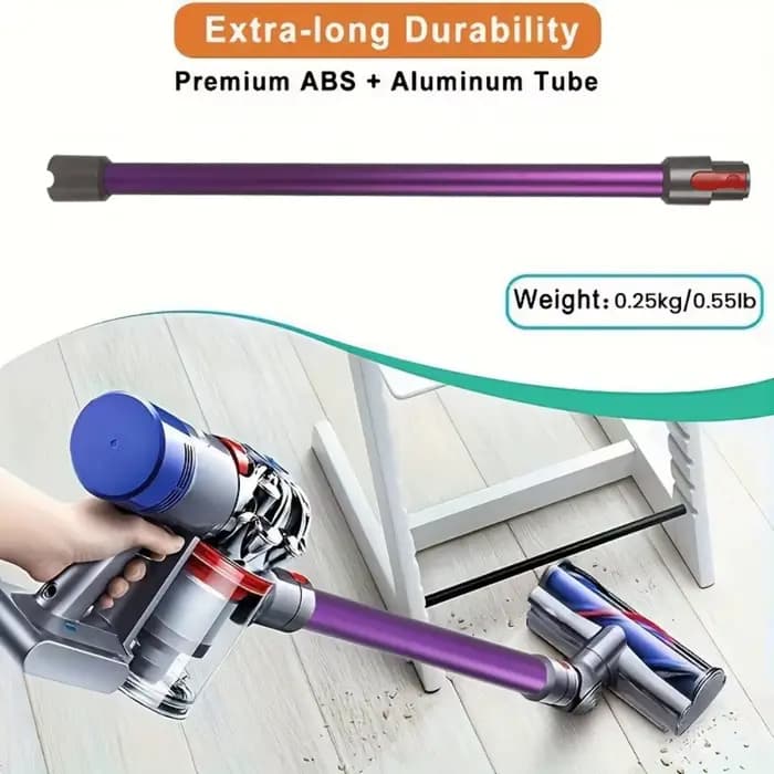 Tube d'extension en métal pour aspirateur Dyson V7 V8 V10 V11V15 – Baguette télescopique conductrice en aluminium