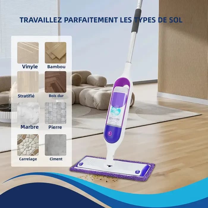 Tampons de vadrouille réutilisables en microfibre pour Swiffer PowerMop