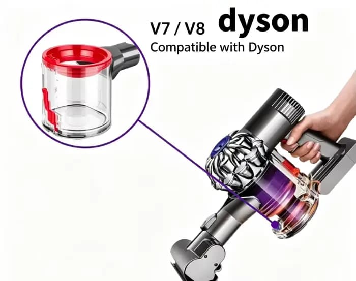 Dust Cup pour aspirateur Dyson V7 V8