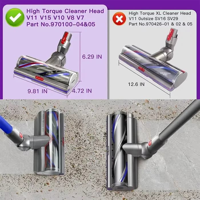 Tête de brosse pour aspirateur DysonV8 V7 V11 V15 V10