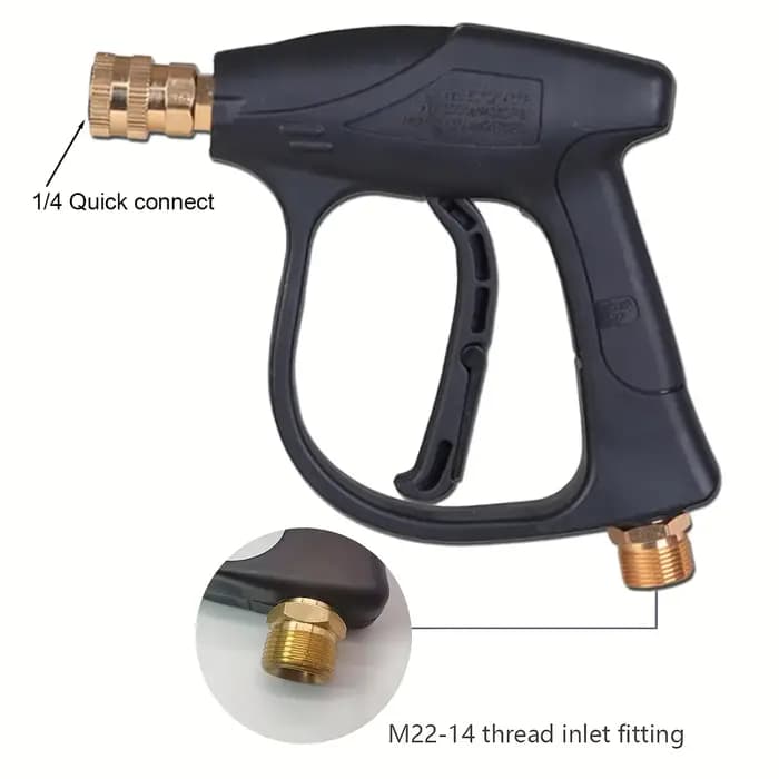 Pistolet de lavage haute pression 2175PSI-connexion rapide M22-14 et 1/4 "avec buses 5 couleurs