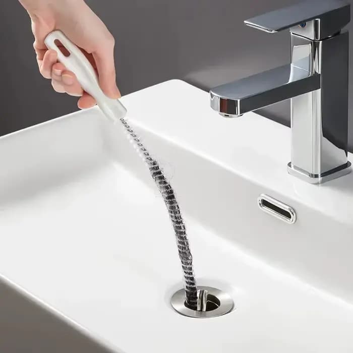 Brosse de dragage de tuyaux longue et flexible pour le nettoyage des canalisations d'évier de cuisine et de salle de