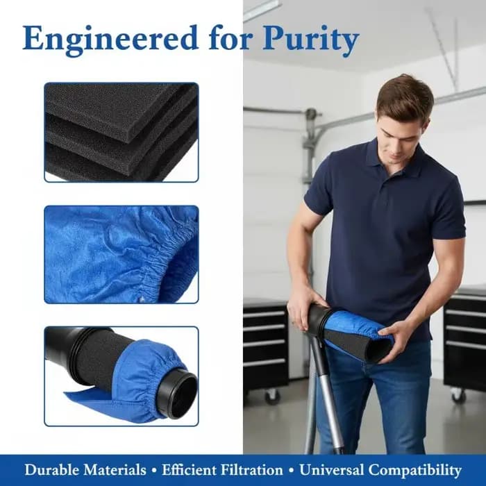 Kit de filtres en mousse pour aspirateur VC 1250 Einhell, ensemble de 3 pièces pour nettoyage humide et sec, durables, lavables et efficaces pour la maison et l'atelier