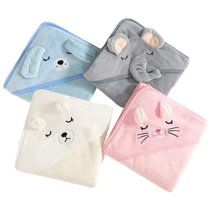 1 Serviette de bain pour bébé, serviette de bain animale, couverture pour bébé, articles de salle de bain