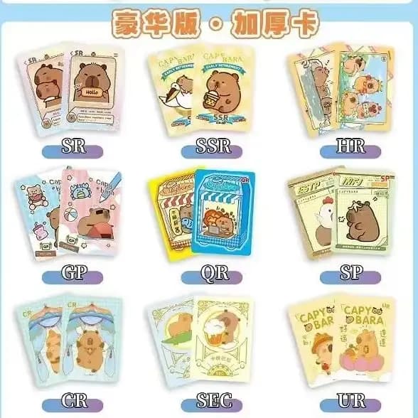 Capybara-Cartes d'expression émotionnelle ing.org, cartes de collection mignonnes, jouet de célébrité Internet, maître de relaxation, cadeau