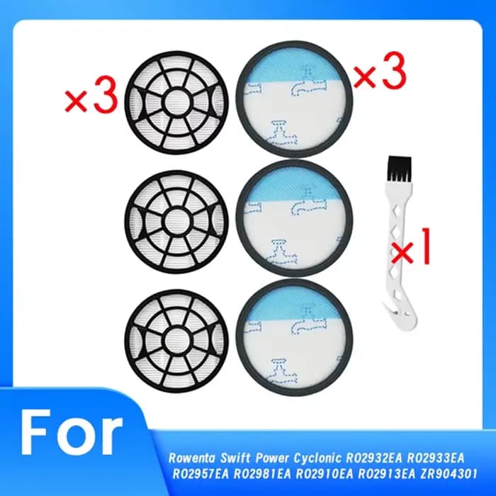 Filtre avec brosse de nettoyage pour Rowenta Swift Power Cyclonic RO2932EA RO2933EA RO2957EA RO2981EA RO2910EA RO2913EA