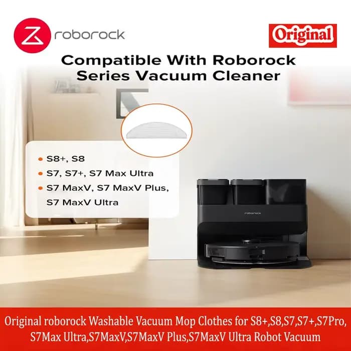 Chiffons lavables d'origine Roborock pour aspirateur robot S8+