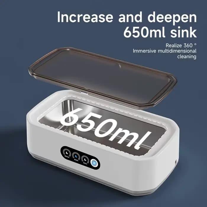 Nettoyeur à ultrasons de grande capacité réglable de 650 ml