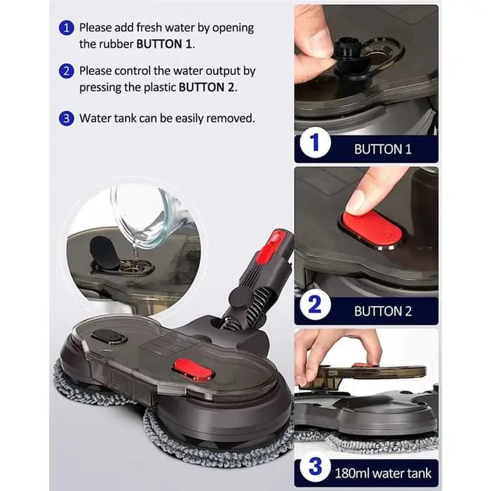 Tête de nettoyage électrique à sec et humide DT56 pour aspirateur Dyson V15 V8 V7 V10 V11