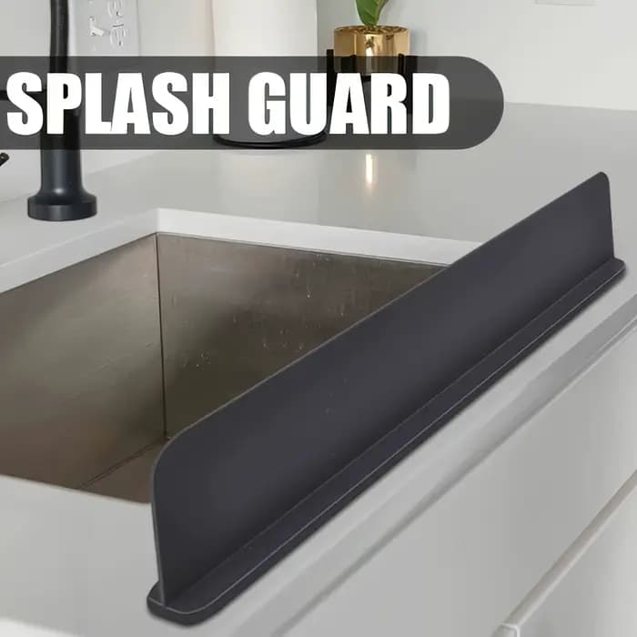 Protection anti-éclaboussures en silicone avec ventouses - Barrière d'eau pour évier de cuisine