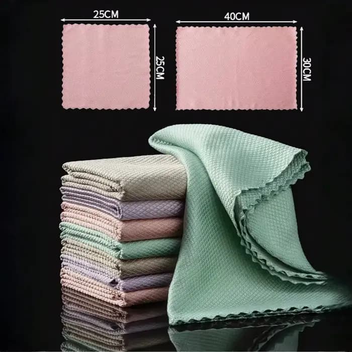 Chiffon de nettoyage de verre en microfibre