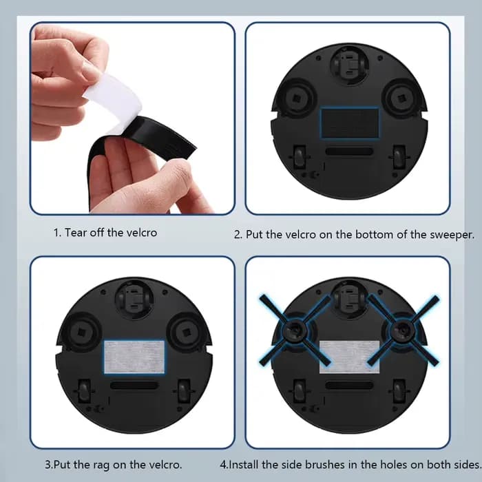 Robot aspirateur automatique USB 3 en 1 intelligent : balayage