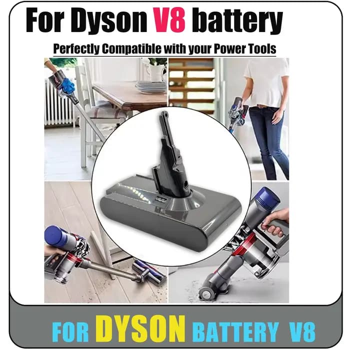 Batterie haute capacité 28000mAh pour aspirateur sans fil Dyson V8 SV10 Absolute