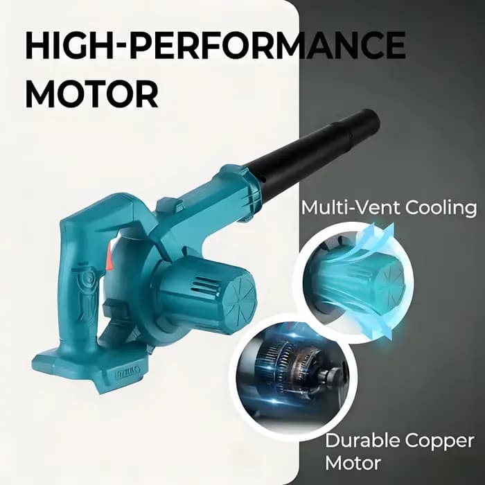 Souffleur d'air et aspirateur sans fil 2 en 1, collecteur de poussière et de feuilles pour voiture, ordinateur, jardin, compatible avec Makita 18V/21V