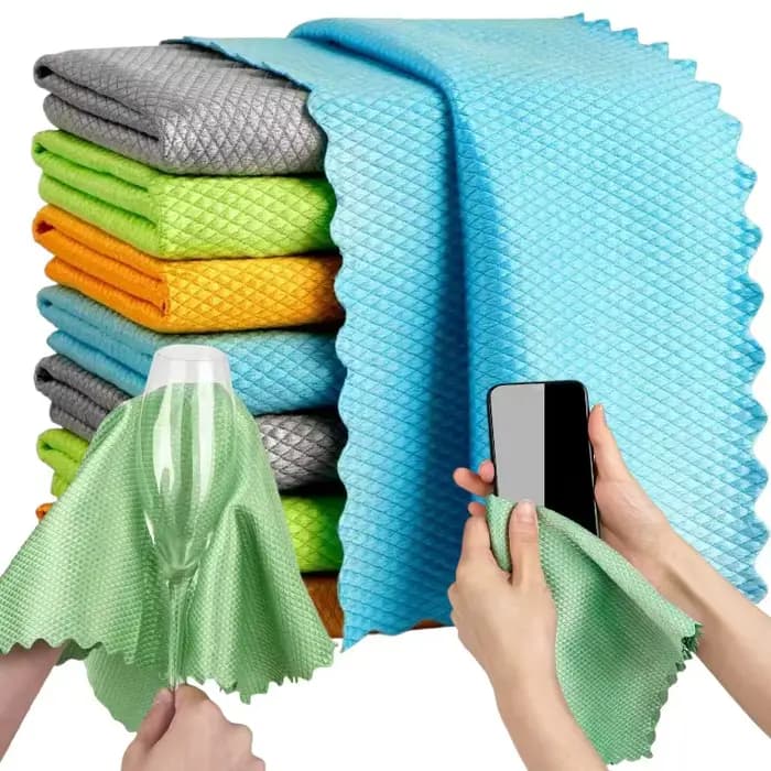 Chiffon de nettoyage de verre en microfibre