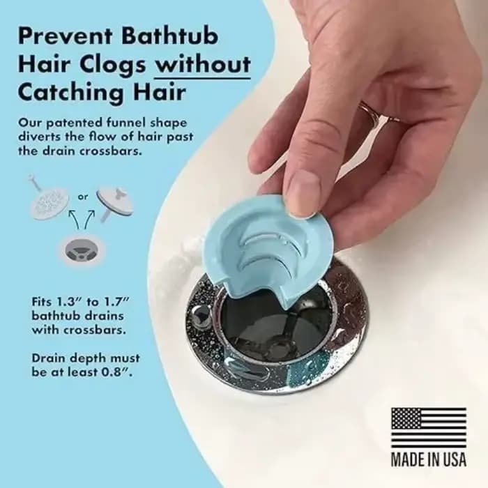 Entonnoir de vidange de baignoire pour la prévention des bouchons de cheveux