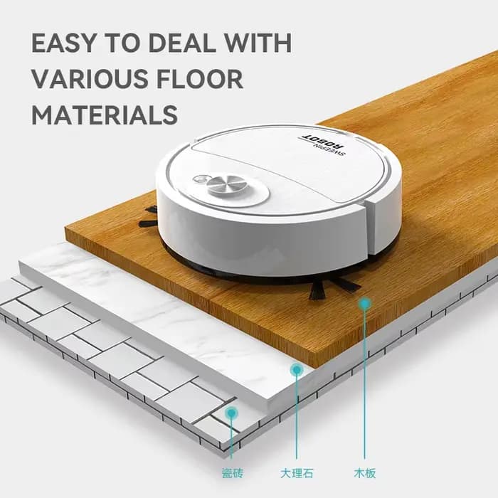 Aspirateur USB charge balayage Robot vadrouille Machine poils d'animaux tapis de sol dur maison intelligente